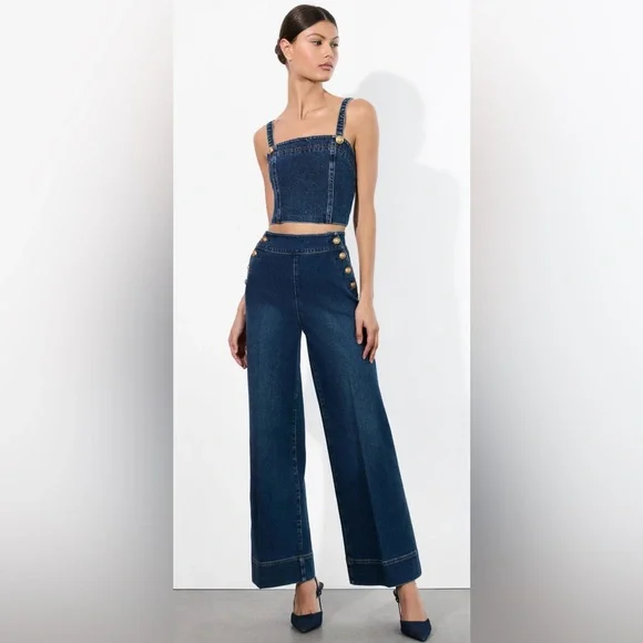 Alice + Olivia Narin High-Rise Jeans - Picture 6 of 7